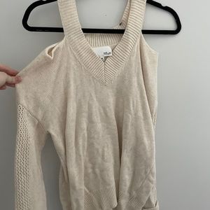 Cold shoulder sweater